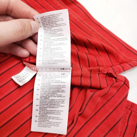 Adidas Clima Cool Striped Polo Shirt Orange And Black Size Large Short Sleeve - Picture 5 of 11